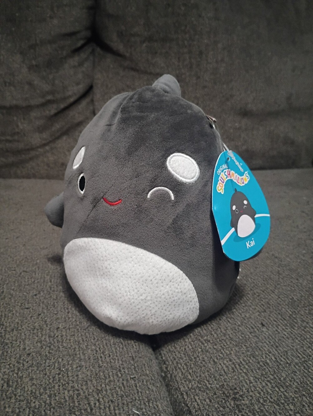 Squishmallows 8" Kai Plush in Gray and White